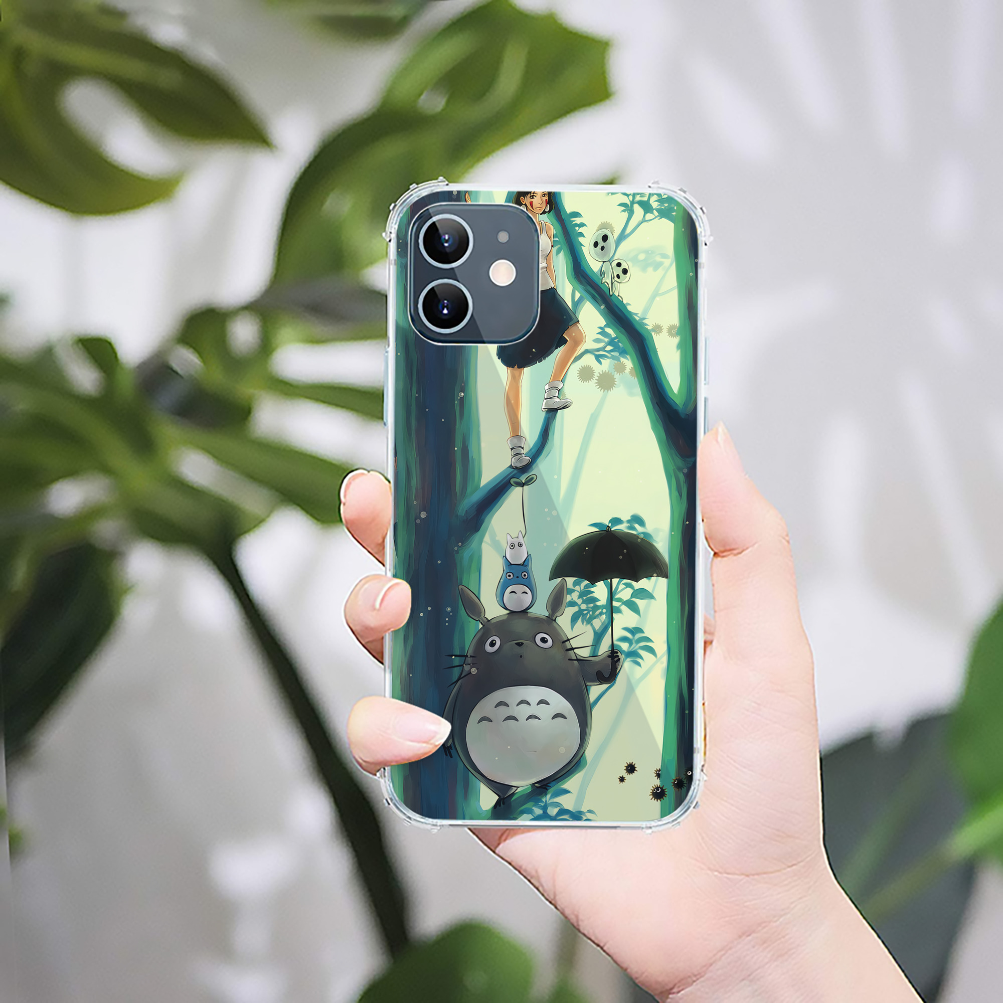 （画像用） となりのトトロ 草壁メイ 草壁サツキ My Neighbor Totoro Satsuki Kusakabe Mei Kusakabe 【iPhone 12シリーズ対応】透明スマホケース（クリアソフトケース）